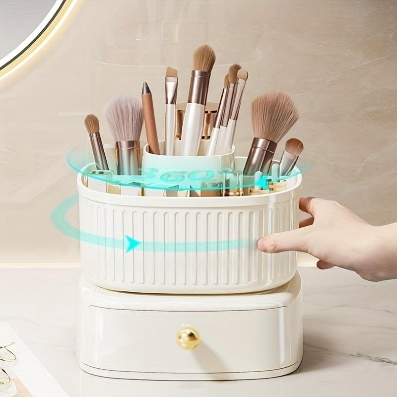 360 Rotatable Cosmetic Storage Box Makeup Perfume Skincare Organizer Rack