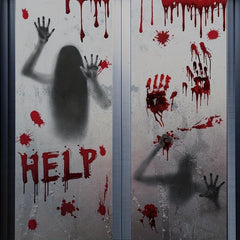 Halloween Blood Hand Window Stickers Decoration