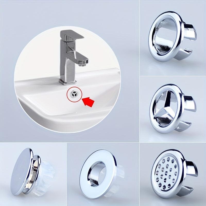 Ceramic Basin Overflow Cover Plastic Drain Protection Ring for Above Counter