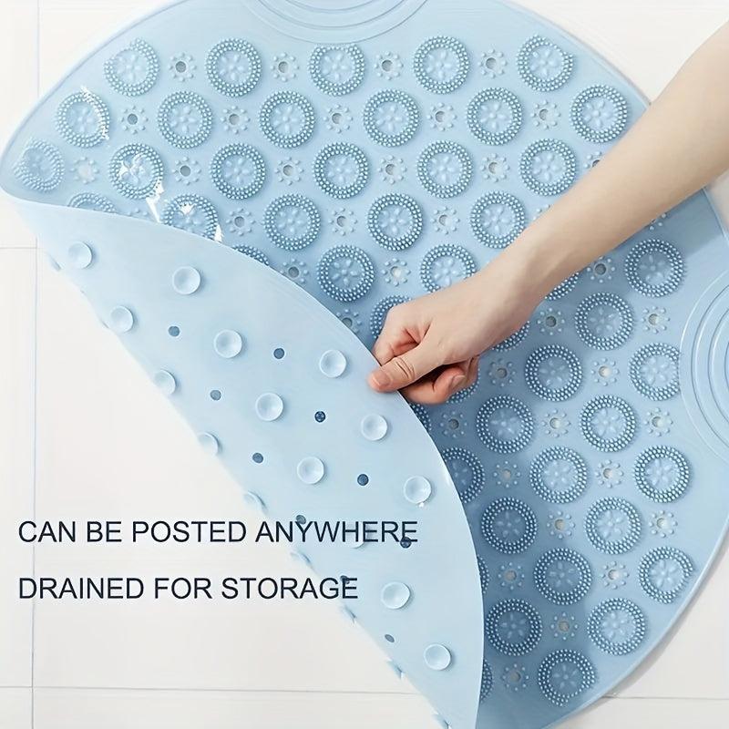 Non Slip Round Bathtub Massage Rug with Drainage Holes