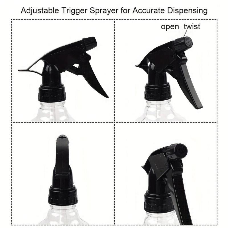 7pcs Plastic Spray Bottles Adjustable Nozzle Leak Proof Water Sprayer Refill