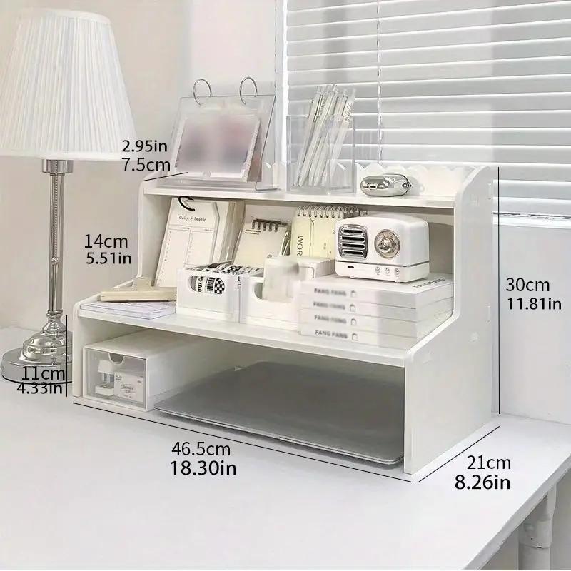 Desktop Shelf Storage Rack Office Desk Organizer Small Shelf