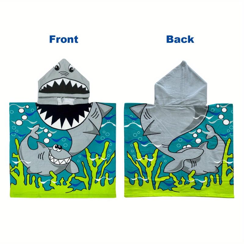 Kids Hooded Towel Soft Microfiber Bath Wrap
