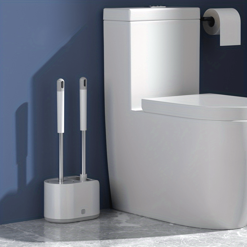 Long Handle Silicone Cleaning Brush Punch Wall Toilet Brush
