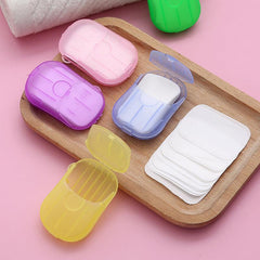 Disposable Soap Flakes Box Portable Hand Wash Soap Papers