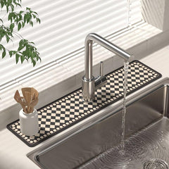 1pc Sink Faucet Mat Quick Drying Pad Diatom Mud Absorbent Mat