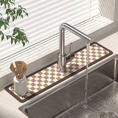 1pc Sink Faucet Mat Quick Drying Pad Diatom Mud Absorbent Mat