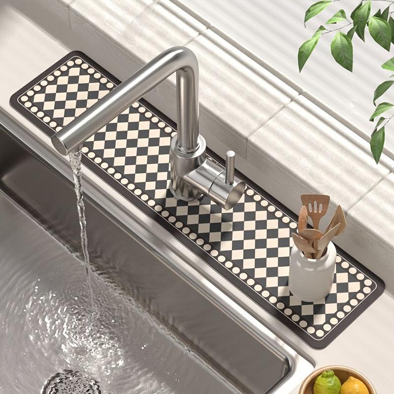 1pc Sink Faucet Mat Quick Drying Pad Diatom Mud Absorbent Mat