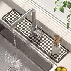 1pc Sink Faucet Mat Quick Drying Pad Diatom Mud Absorbent Mat