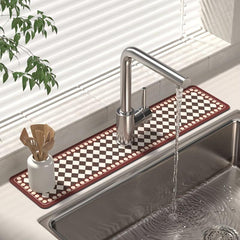 1pc Sink Faucet Mat Quick Drying Pad Diatom Mud Absorbent Mat