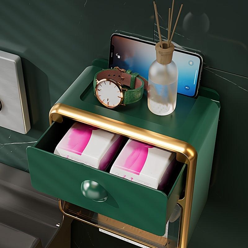Toilet Tissue Box Wall Mounted Paper Drawer