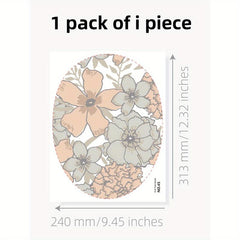 Fresh Flower Toilet Lid Decal - Waterproof Self-Adhesive Tile Sticker