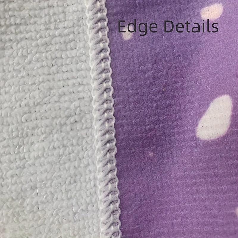 Dog & Letter Rose Pattern Beach Towel Modern Square Large Microfiber