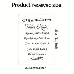 Toilet Lid Decal Self-Adhesive Slogan Graphic Sticker