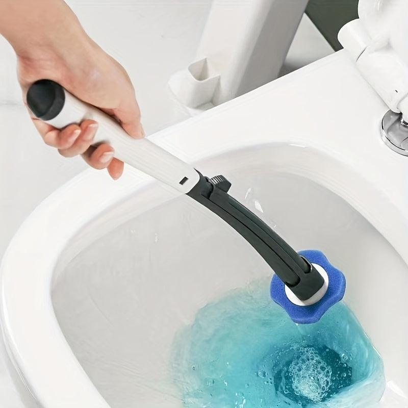 Disposable Toilet Brush with 8 Refills for Bathroom Cleaning