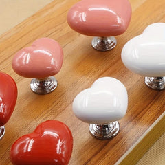 3pcs Colorful Heart Toilet Tank Button Love Button