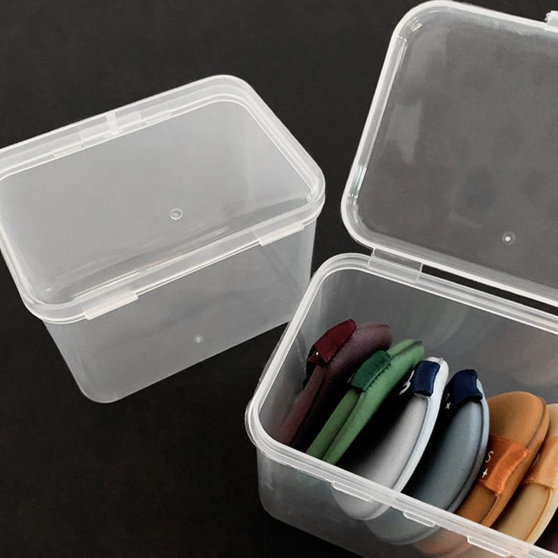 Transparent Square Storage Box Portable Makeup Storage Box Cosmetic Supplies