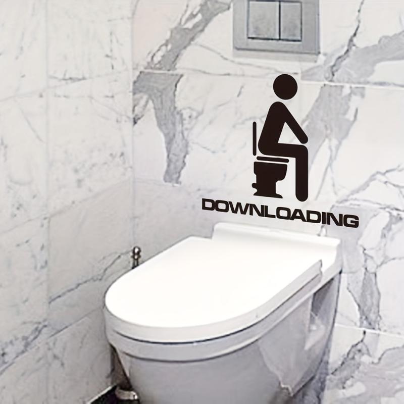 Creative Toilet Wall Stickers Removable Self Adhesive Sticker Toilet Decal