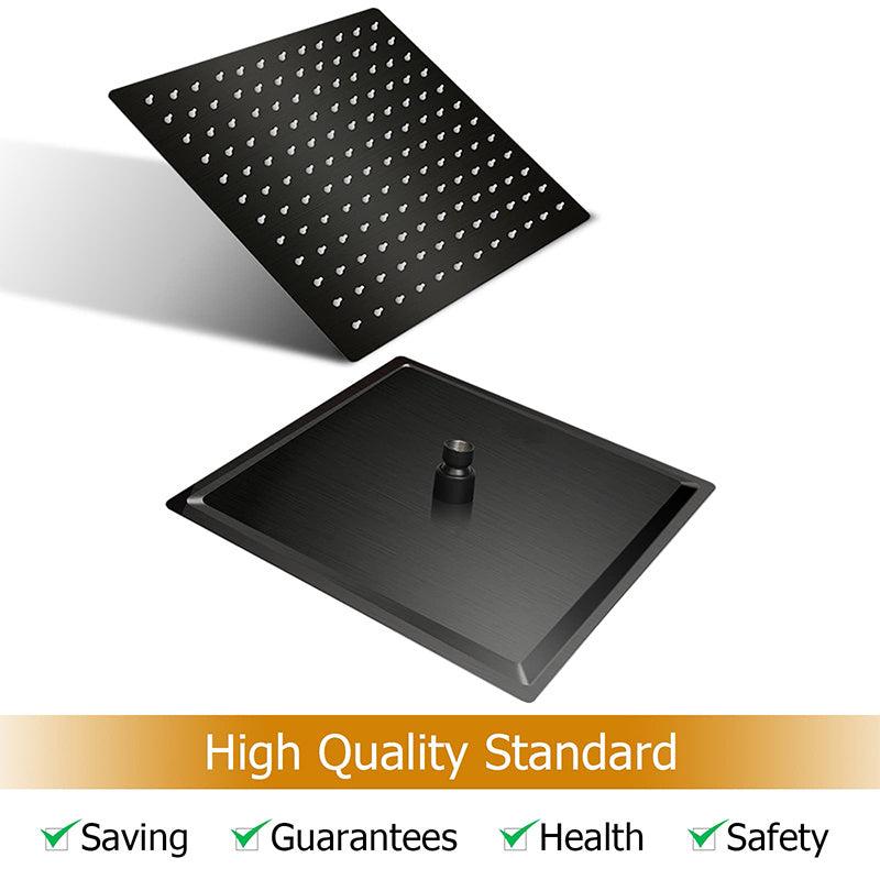 Square Rain Shower Head High Flow Stainless Steel Rainfall ShowerHead