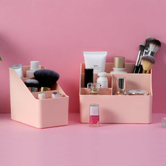 Desktop Plastic Storage Box grid Cosmetics Finishing Box