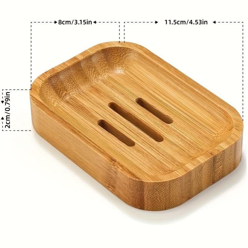 Wood Storage Tray Vanity Sink Organizer Bathroom Decor