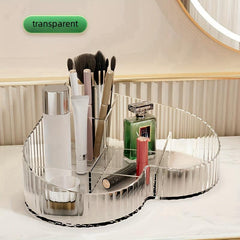 Transparent Heart Shaped Cosmetic Storage Box Makeup Organizer