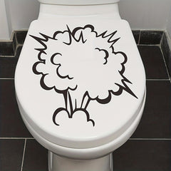 Explosive Pattern PVC Bathroom Wall Sticker Toilet Decoration