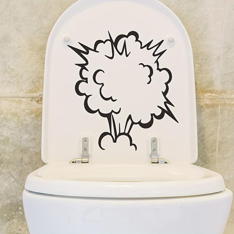 Explosive Pattern PVC Bathroom Wall Sticker Toilet Decoration