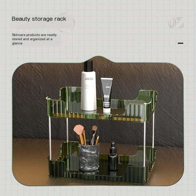 2 Tiers Multifunctional Storage Rack Bathroom Makeup Organizer