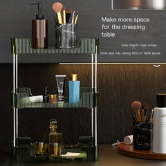2 Tiers Multifunctional Storage Rack Bathroom Makeup Organizer