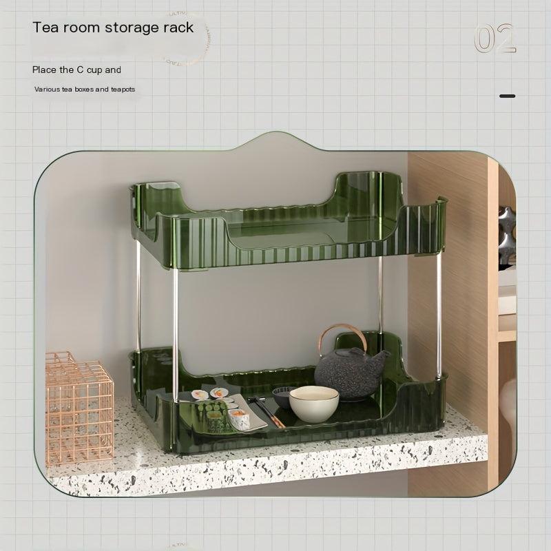 2 Tiers Multifunctional Storage Rack Bathroom Makeup Organizer