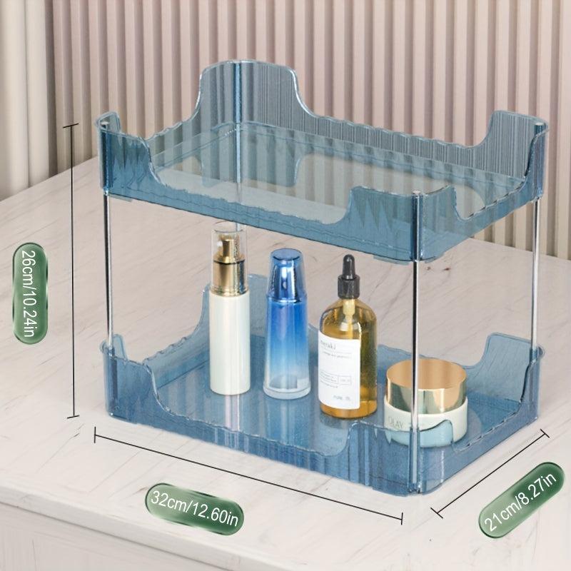 2 Tiers Multifunctional Storage Rack Bathroom Makeup Organizer