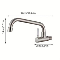 SUS304 Stainless Steel Faucet Embedded Single Cold Sink Faucet