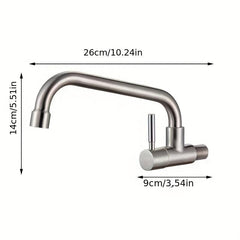 SUS304 Stainless Steel Faucet Embedded Single Cold Sink Faucet
