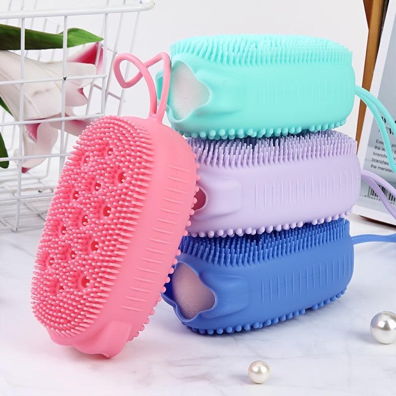 Double-Sided Bath Brush for Bubble Scrubbing