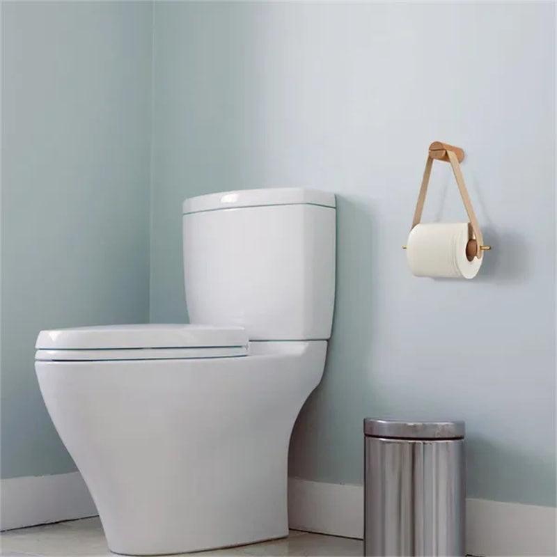 Wooden Toilet Paper Holder Vintage, Wall Mounted Towel Rack