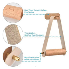 Wooden Toilet Paper Holder Vintage, Wall Mounted Towel Rack