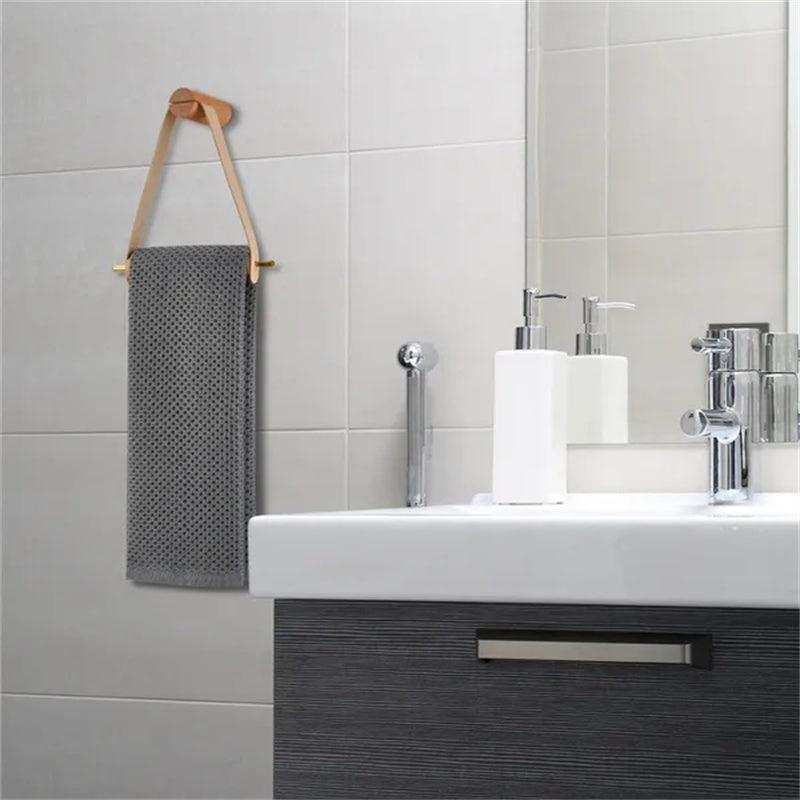 Wooden Toilet Paper Holder Vintage, Wall Mounted Towel Rack