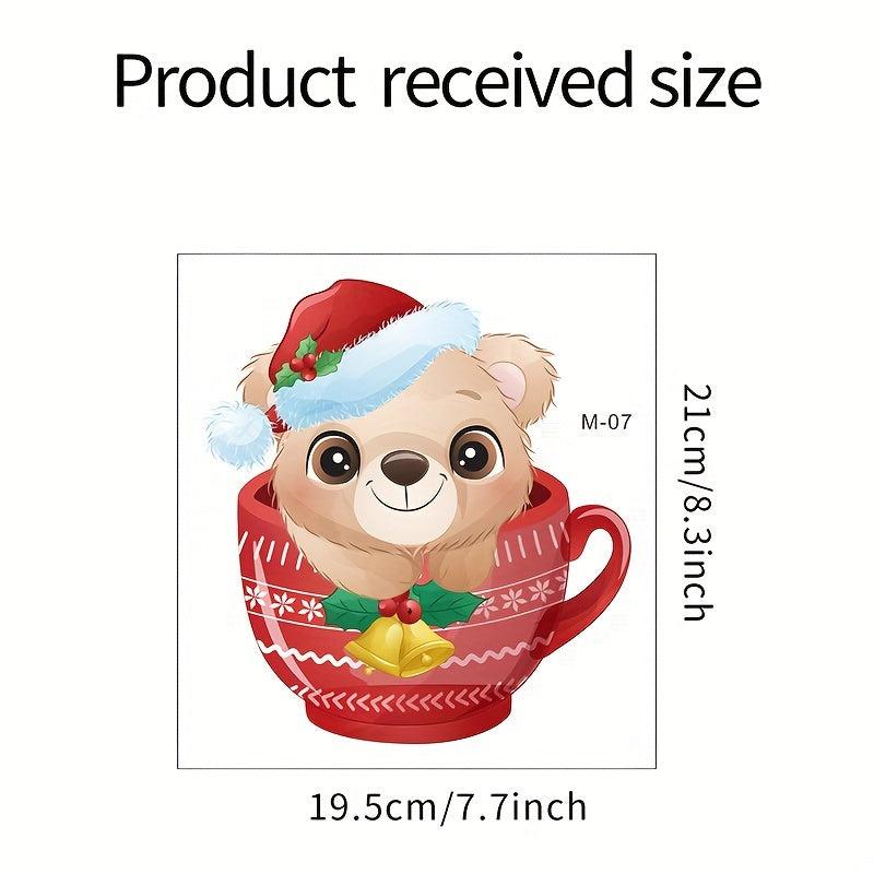 Merry Christmas Toilet Seat Stickers Self Adhesive Bathroom Wall Decals Fish
