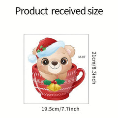 Merry Christmas Toilet Seat Stickers Self Adhesive Bathroom Wall Decals Fish