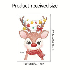 Merry Christmas Toilet Seat Stickers Self Adhesive Bathroom Wall Decals Fish