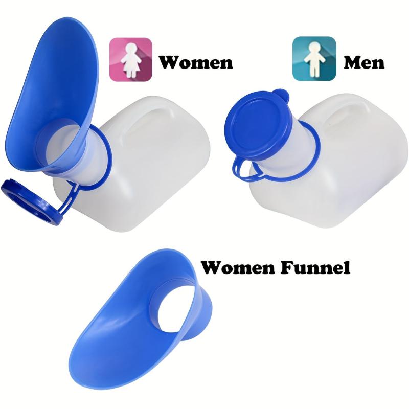 1000ML Portable Unisex Urinal Bottle with Lid for Travel Car Hiking