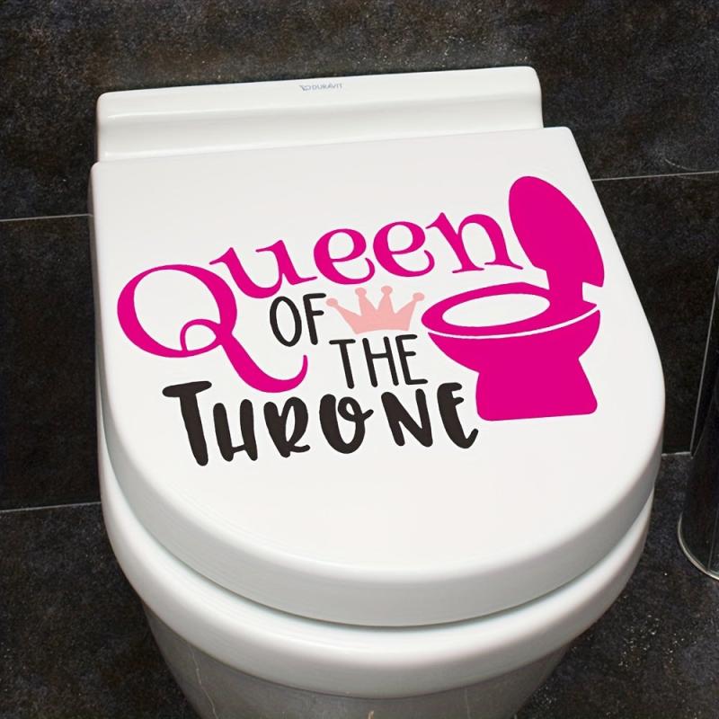 Letter Graphic Toilet Lid Decal Self Adhesive Wall Sticker