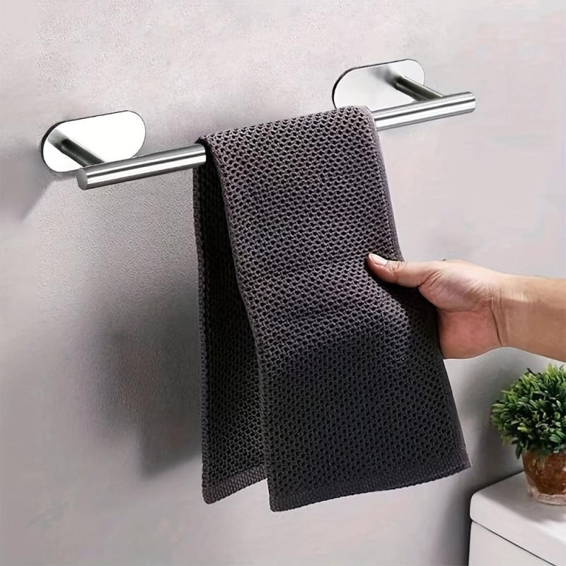 Stainless Steel Shower Towel Rack Wall Mounted Towel Holder