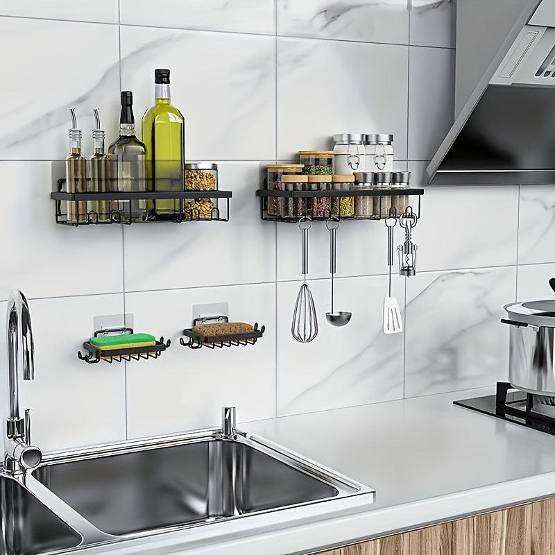 Wall Mounted Shower Caddy with Soap Holder Bathroom Shelves Basket