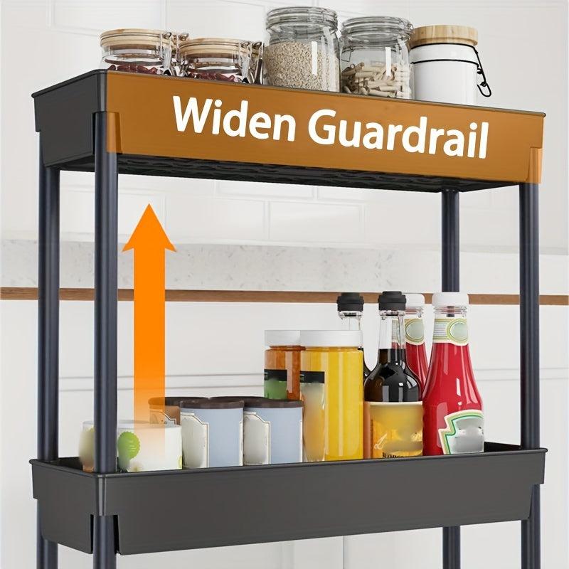 Movable Storage Rack Bathroom Slim Slide Organizers Gap Shelf Space Saving