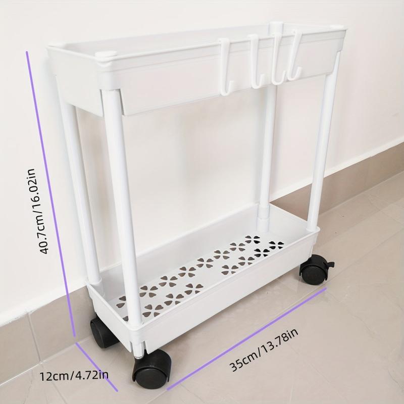 Movable Storage Rack Bathroom Slim Slide Organizers Gap Shelf Space Saving