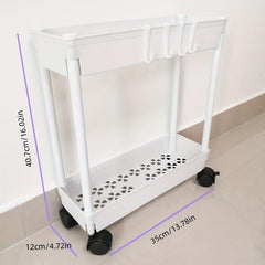 Movable Storage Rack Bathroom Slim Slide Organizers Gap Shelf Space Saving