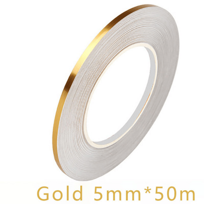 Golden Silvery Floor Edging Waterproof Wall Stickers Self Adhesive Tile Tape