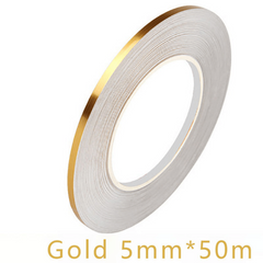 Golden Silvery Floor Edging Waterproof Wall Stickers Self Adhesive Tile Tape